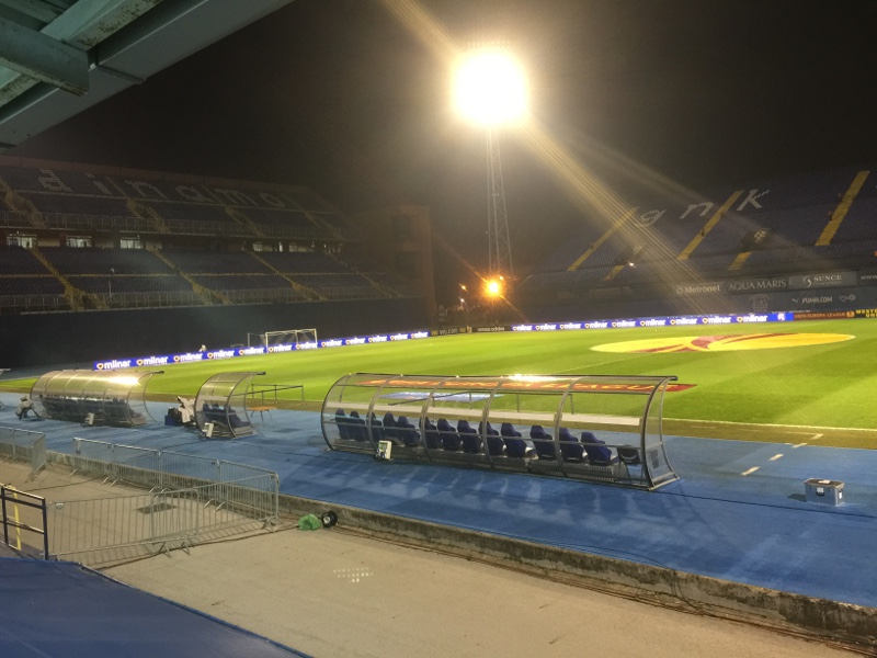 Blick auf die Nordtribüne im Maksimir