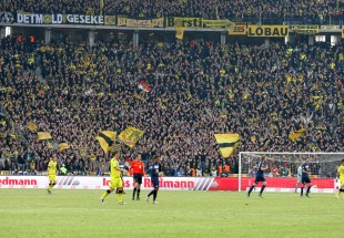 Die Gästekurve beim letzten Spiel im Olympiastadion