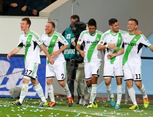 Wolfsburger Jubel im Hinspiel