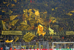 Fahnenintro auf der Südtribüne