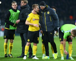 Kuba and Roman Weidenfeller after the match