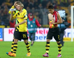 Schmelzer and Kagawa after the match