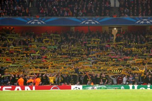 The sector of the Dortmund Supporters