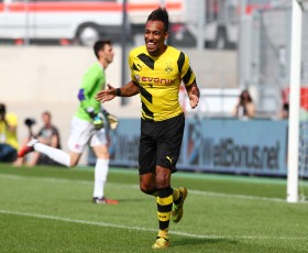 Aubameyang bejubelt den Führungstreffer