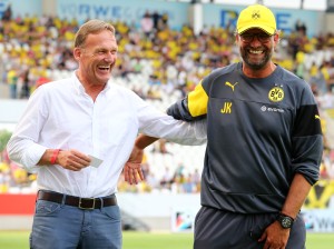 Gute Laune bei Aki Watzke & Jürgen Klopp