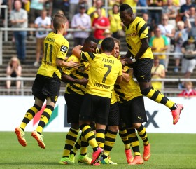 Dortmunder Torjubel zum 1:0