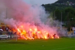 Pyroaktion im Trainingslager Sommer 2004 in Bad Waltersdorf (Stadion: Sparkassenstadion zu Weiz)