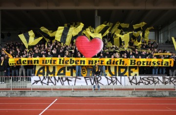 Choreo der Fans von die Amateure des BVB