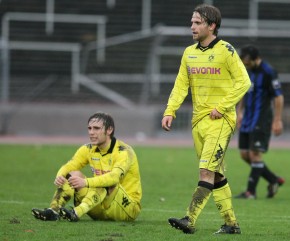 Traurige Gesichter: Eggert (l.) und Marc Klopp