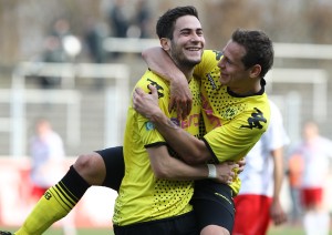 Matchwinner Vrancic mit Kollege Bakalorz