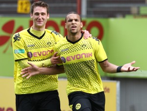 Terrence Boyd bejubelt das 3-0 für den BVB II