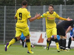 1-3-Torjubel durch Vrancic