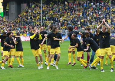 Celebrations after the last homematch