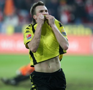 Kevin after his decisive goal in Cologne