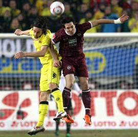 Neven Subotic got the yellow-red card