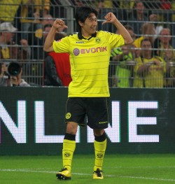 Kagawa scored for the first time at Westfalenstadion