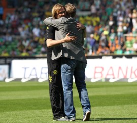 Klopp und Watzke vor dem Spiel