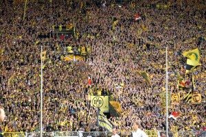 Heimspielaction auf der Südtribüne Dortmund