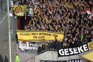Dortmund supporters in cologne