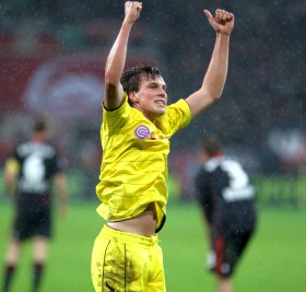 Kevin Grosskreutz celebrates the 0-2