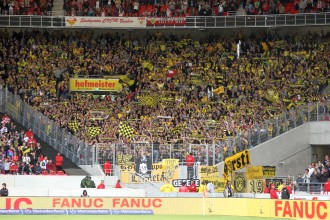 About 5.000 BVB-Fans were in Stuttgart