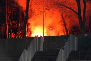 Pyroshow der Ultras Wuppertal