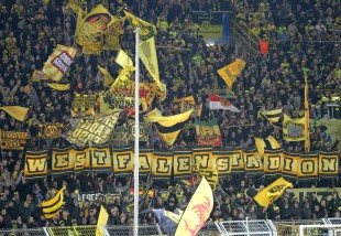 The Südtribüne was ready