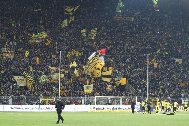 Feier mit der Südtribüne