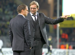 Frank de Boer und Jürgen Klopp nach dem Spiel