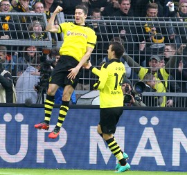 Lewandowski celebrates