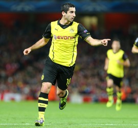 Mkhitaryan feiert sein erstes Champions League Tor für den BVB