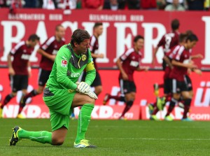 Roman Weidenfeller hadert mit dem 1-1