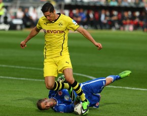 Robert Lewandowski gegen Kevin Trapp