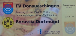 Testspiel in Donaueschingen 2009