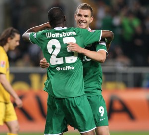 The topscorer Dzeko (r.) and Grafite