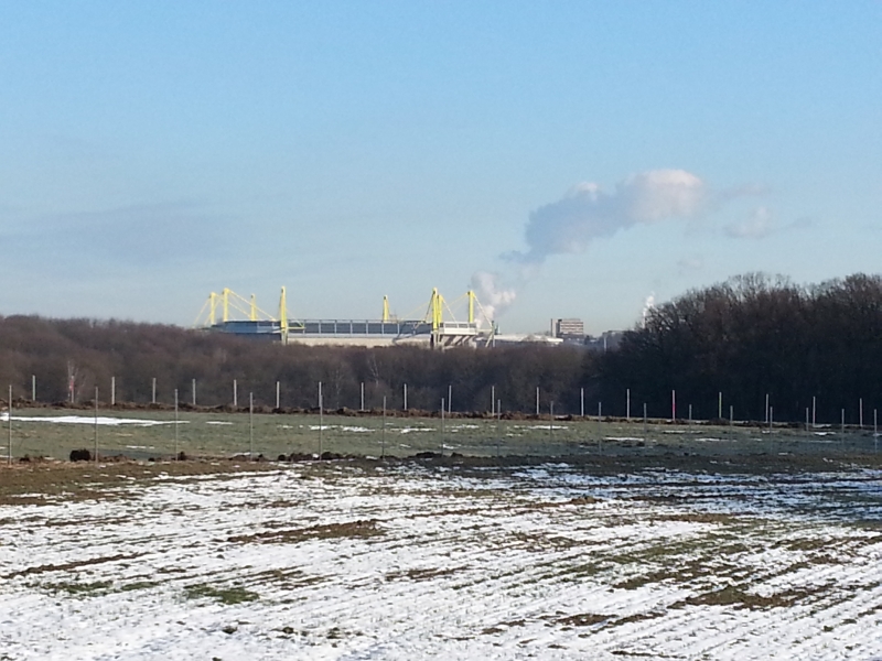 Weißer Rauch über dem Westfalenstadion