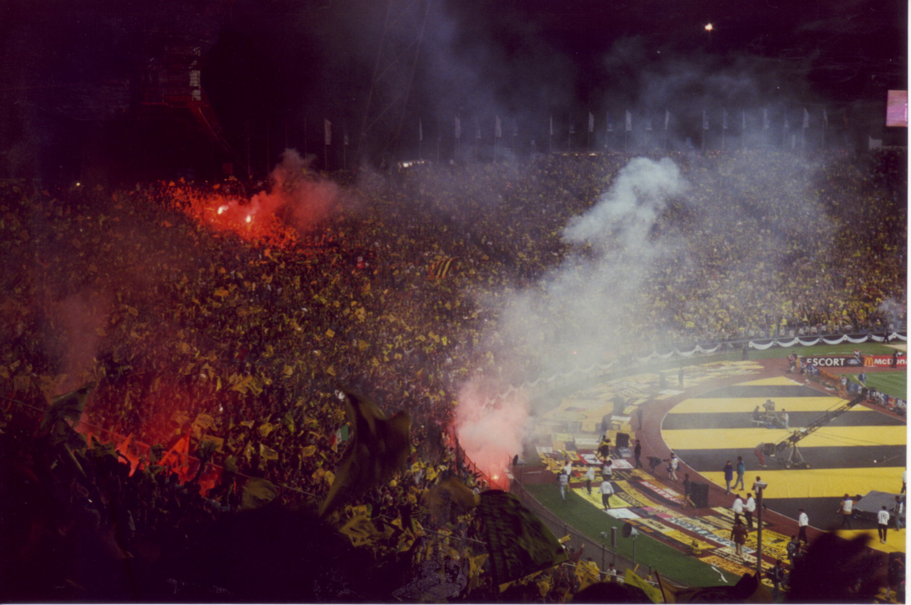 Pyro in the stadium