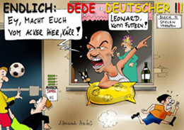 Leonardo Dede achieved German citizenship- A cartoon