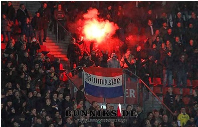 Flares are quite common in Dutch stadiums