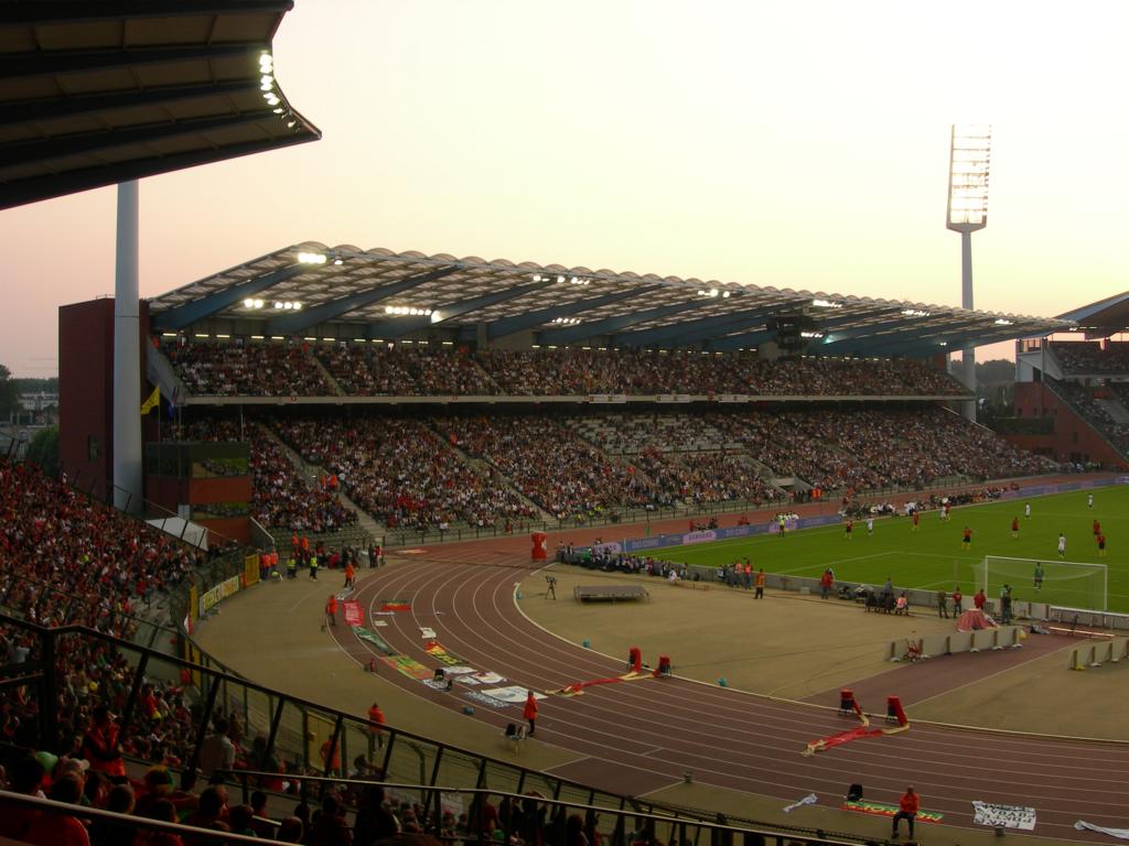 The biggest stadium in Belgium: 50,000 seats, the King-Baudouin-Stadium