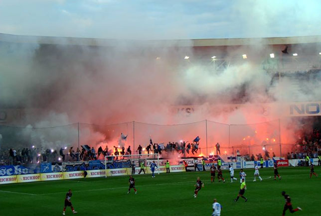 Pyro show in the in the meantime demolished Hardturm stadium