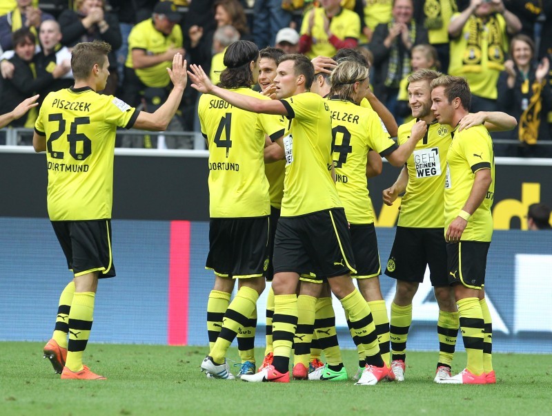 BVB players celebrating