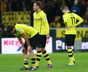 Sokratis, Schieber und Reus ratlos nach Schlusspfiff