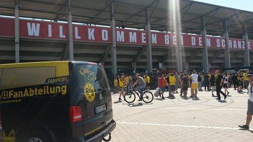 FC Ingolstadt welcomes the away supporters to their stadium.