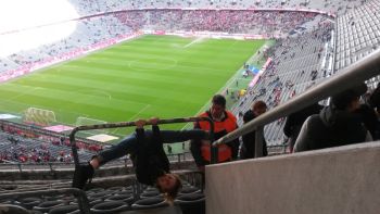 Security did not approve acrobatics in the stadium