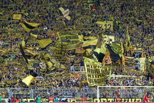 Durchweg gute Stimmung auf der Südtribüne