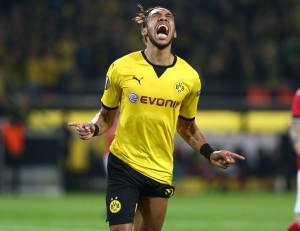 Befreiender Jubel zum 2:0 bei Aubameyang