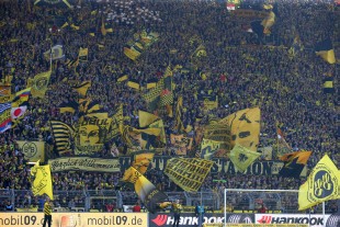 Fahnenintro auf der Südtribüne