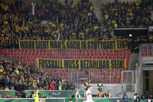 Protestaktion beim Pokalspiel in Stuttgart