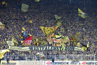 Fahnenintro auf der Südtribüne